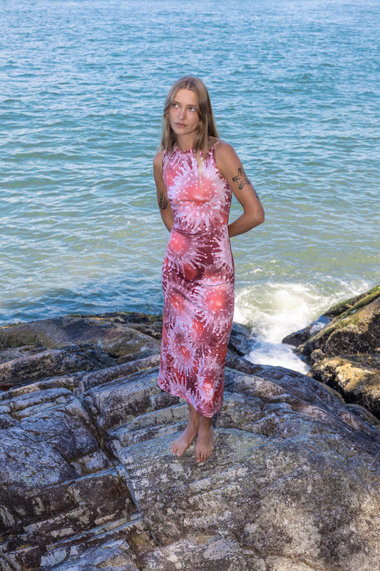 Nemo High Neck Midi Dress