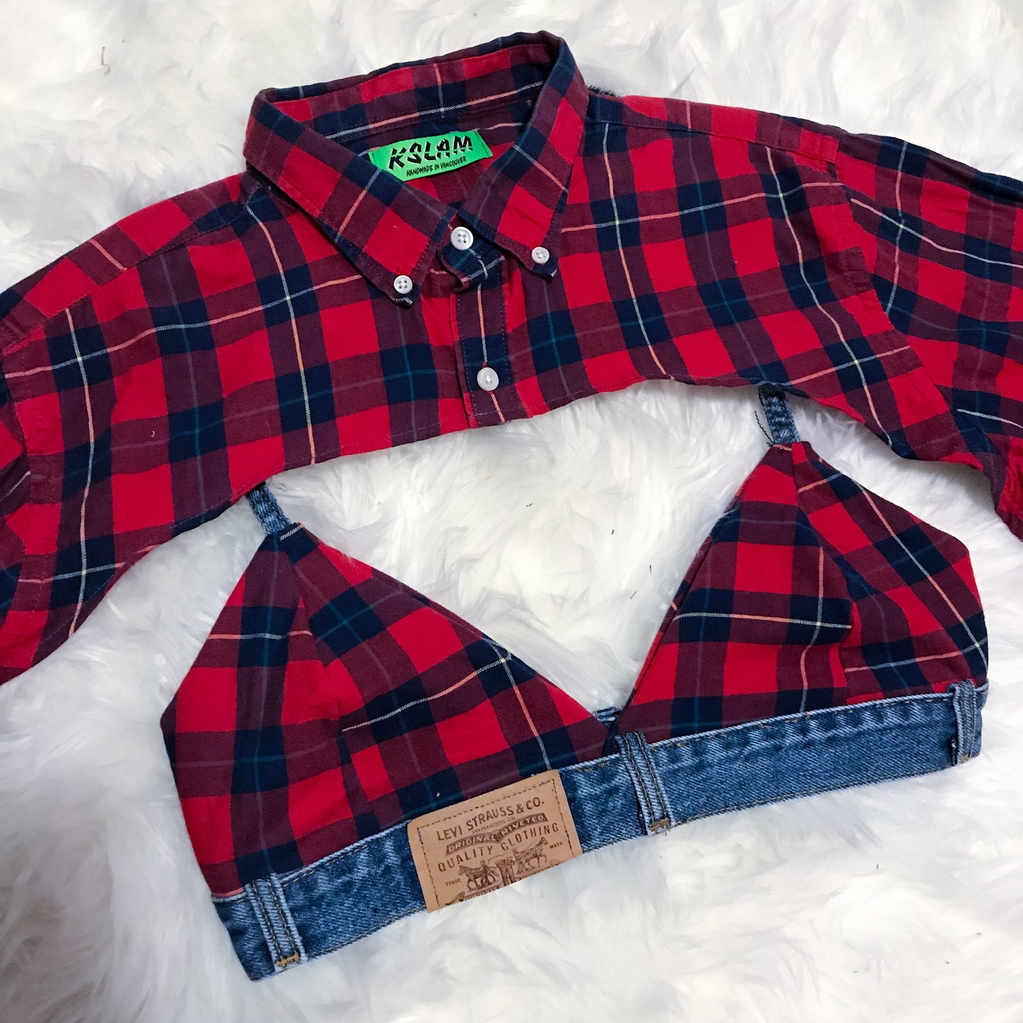 Plaid Crop Set
