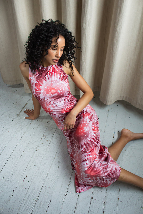 Nemo High Neck Midi Dress