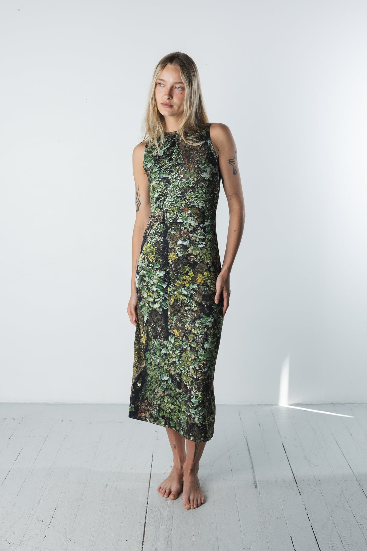 Cosma High Neck Midi Dress