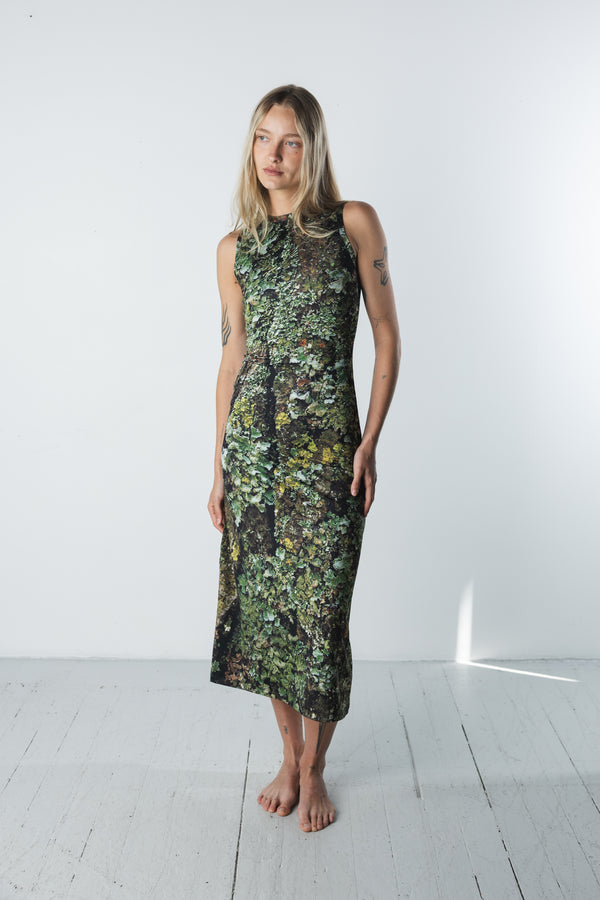 Cosma High Neck Midi Dress
