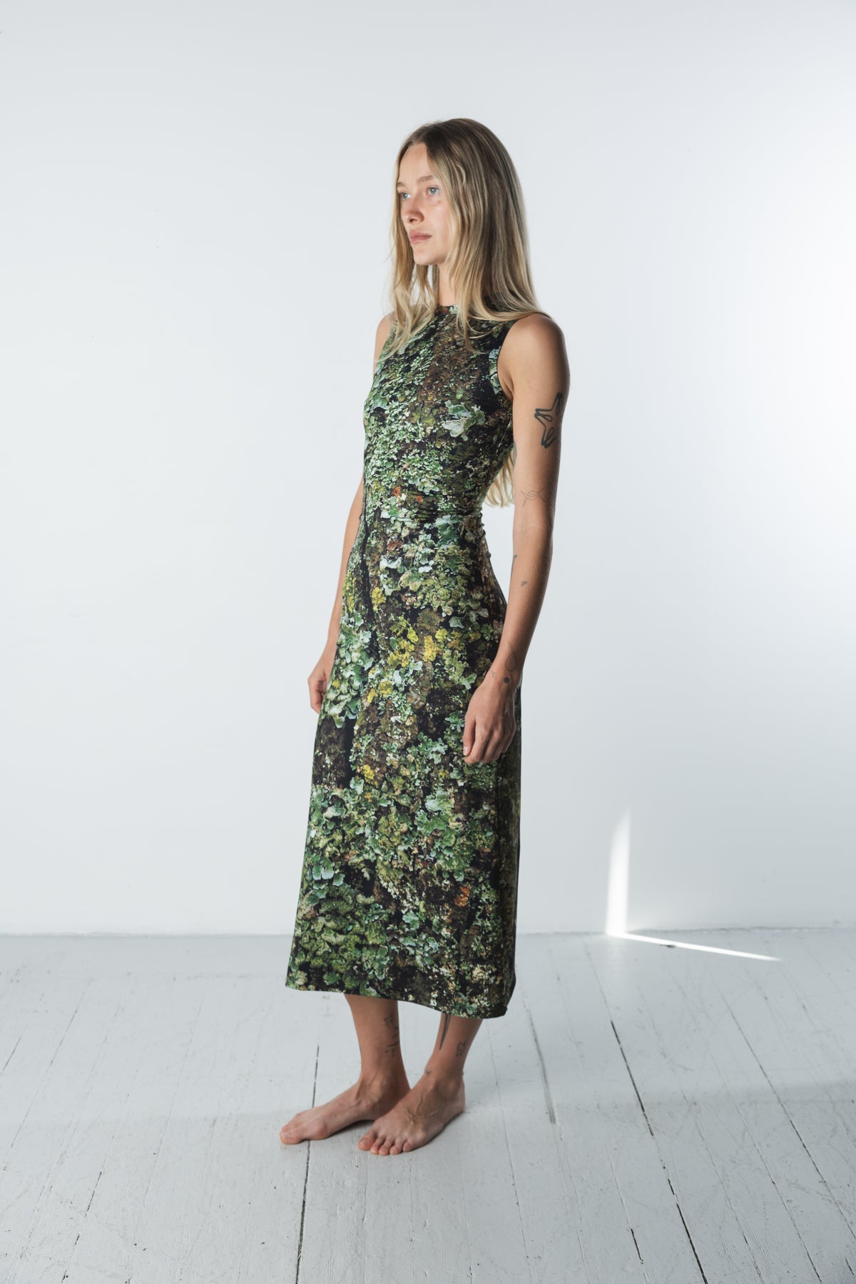 Cosma High Neck Midi Dress