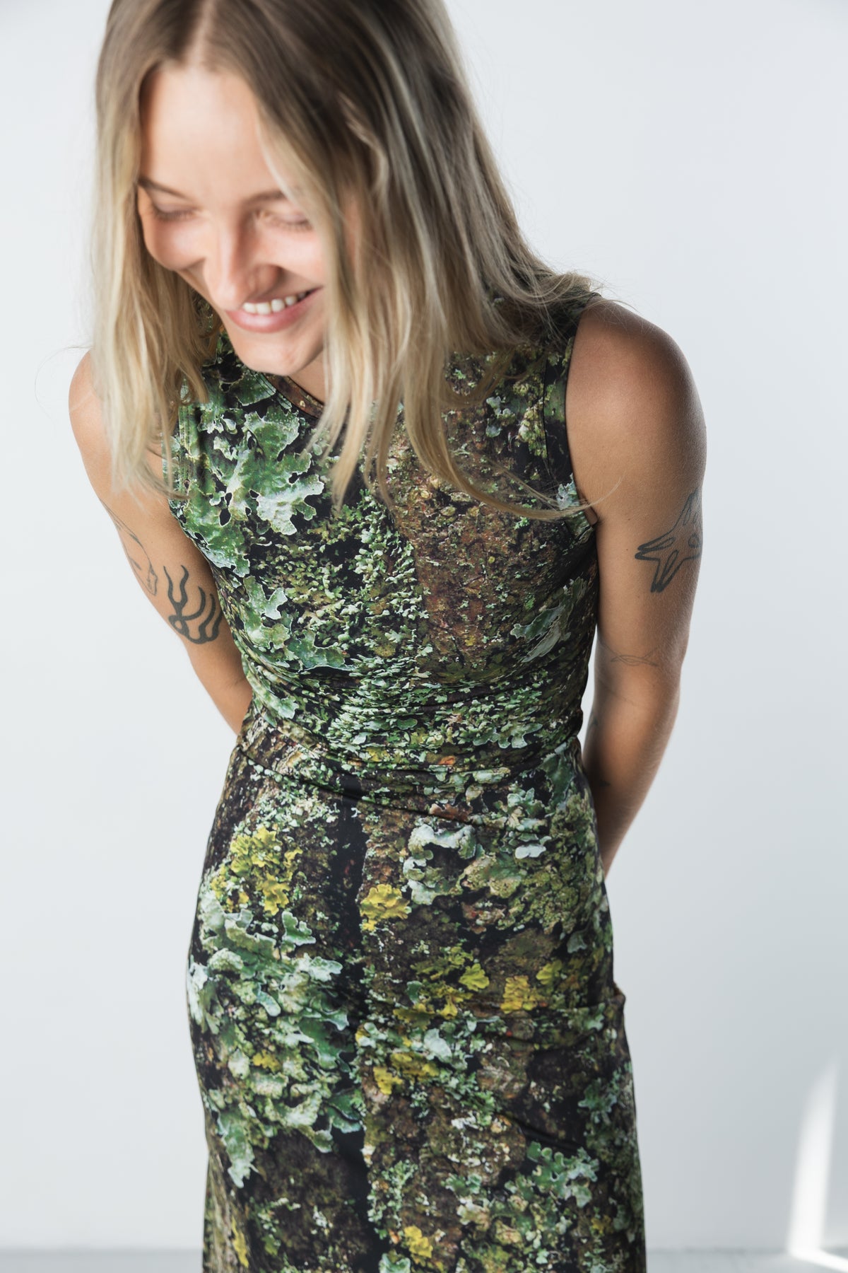 Cosma High Neck Midi Dress