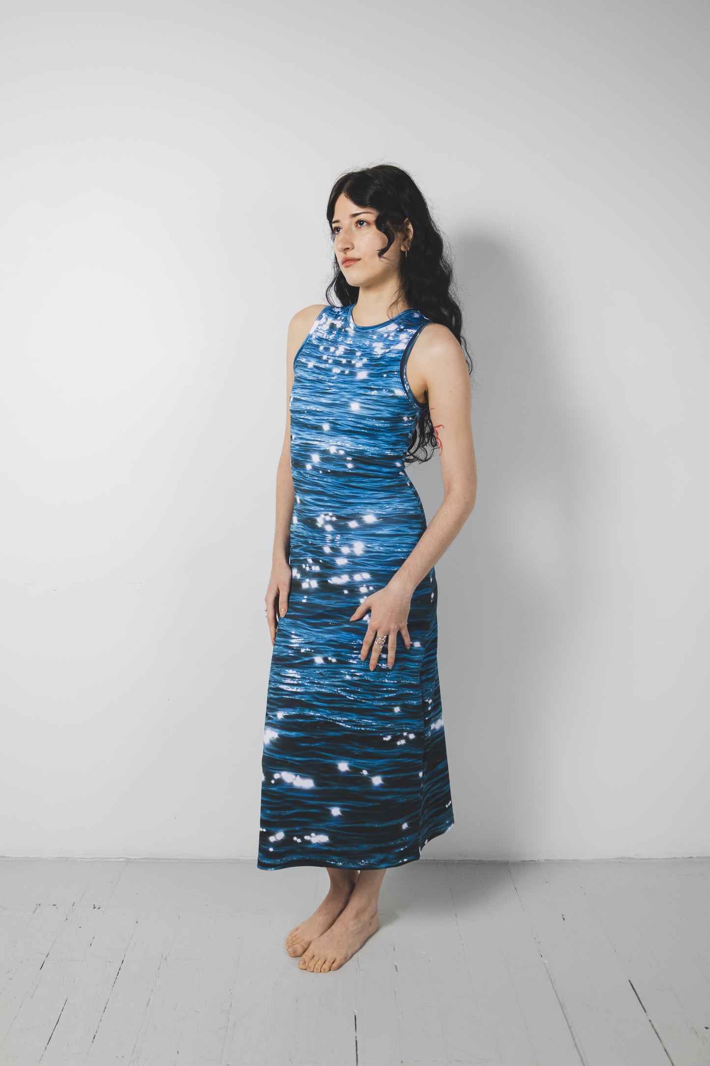 Tide High Neck Midi Dress