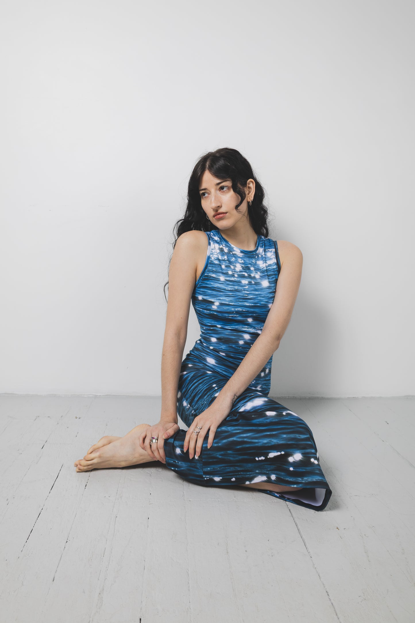 Tide High Neck Midi Dress